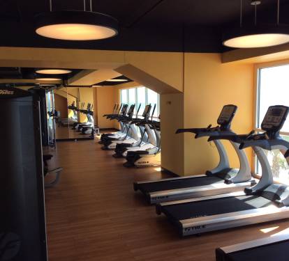 Air Conditioned Fitness Room overlooks the beach 