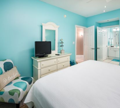 Spacious and bright second bedroom with bath. 