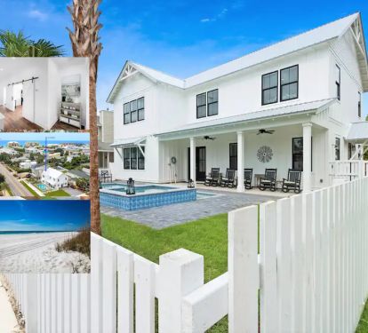 Sundance-1 Brand new, 7 bedroom home with pool and golf cart. Less than a block from Destin's famous Emerald Coast!