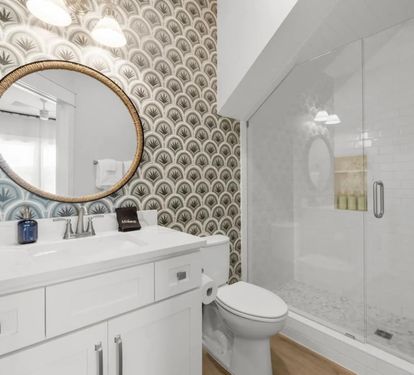 A stylish master bathroom! 