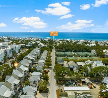 The Gulf on the horizon from your 30A neighborhood