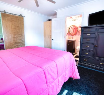 Pink Flamingo Queen Bedroom
