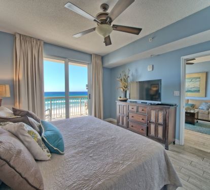 King size bed with HDTV and DVD player!