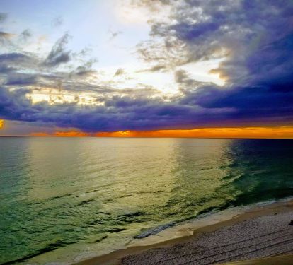 Sunset with storm clouds