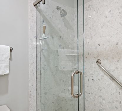 Walk-in shower in Master