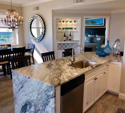 All stainless steel appliances with touch faucet in kitchen....