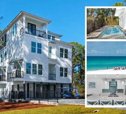 Whimsy-1 recently built, designer-grade beach residence that comfortably accommodates 19 guests. Situated near the finest beaches on 30A! Enjoy Whimsy's free private pool, golf cart, and paddleboards.