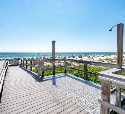Walk straight from the pool deck to the beach.