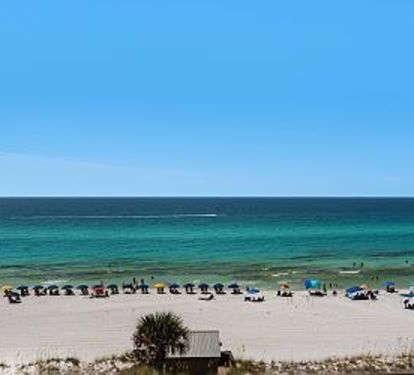 View of the White Sandy Beach and Emerald Waters from the Balcony