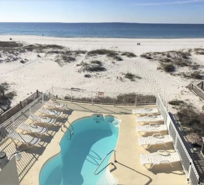 Beach side pool at Dolphin Duplex!! Plenty of room to lounge!