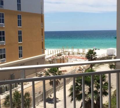partial ocean view from balcony.