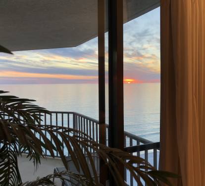 Sunset view from one of two master suites.