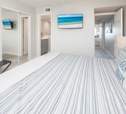 Master w/attached bathroom and ROKU TV to catch all your movies and series.