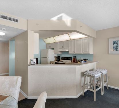 Comfortable seating for dining for six.