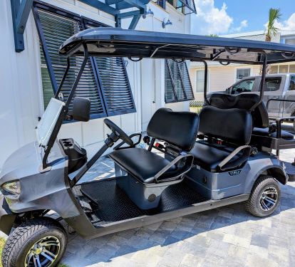 Liability waiver required, free 6-seater golf cart included!