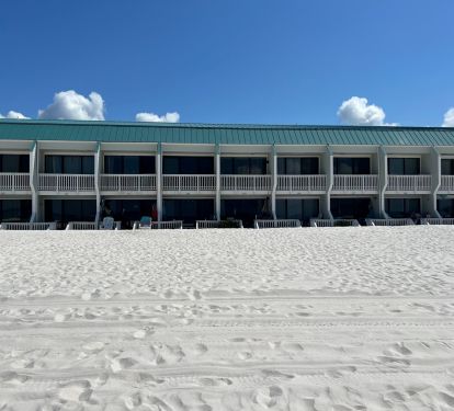 Pirate Cove Villas view from Beach