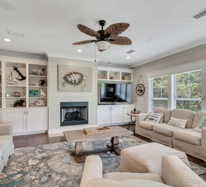 Gas Log Fireplace, Huge Smart Screen TV, CD, DVD player and Sterio System.