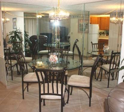 Mirrored dining area