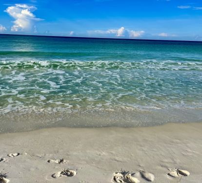 Just steps away from the water