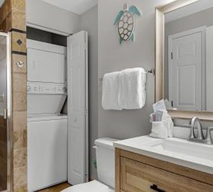 Washer Dryer in the Guest Bathroom