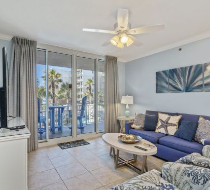 The view is the centerpiece - but you'll love the new living room furniture too