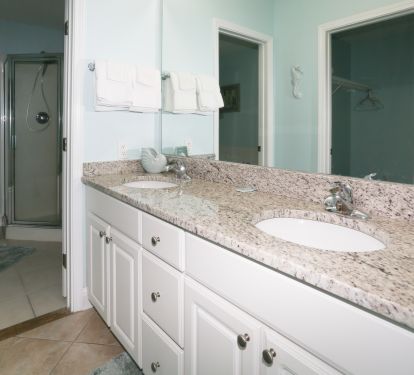 Master bath with double sinks