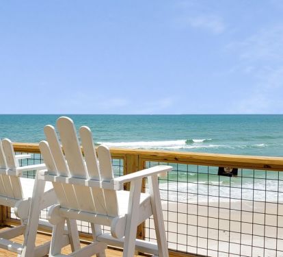 Gulf front deck with ocean views for miles!