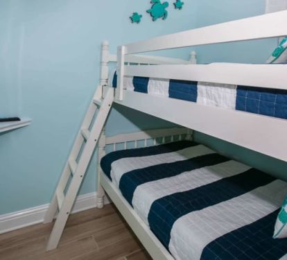 Bunk room with twin size beds