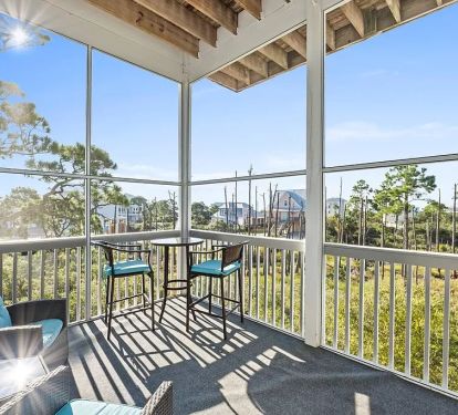 Private Screened Porch off of Primary Bedroom
