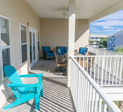 Covered Porch Directly Across from the Beach Access