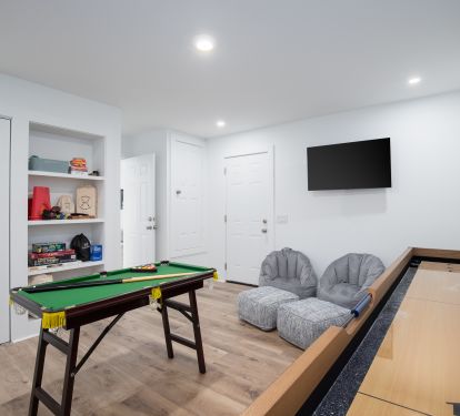 Kids will love the game room with tv, game tables, board games, shuffleboard.