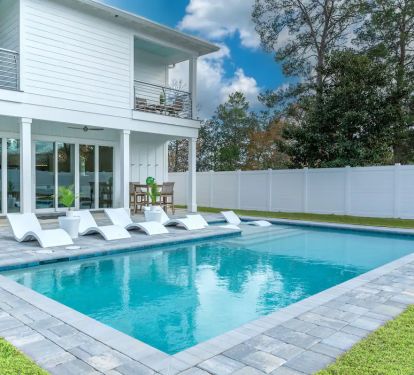 Ovation-5 Enjoy grilling up fresh-caught seafood on Ovation's included grill in its fully fenced, private backyard.