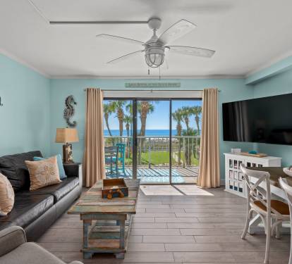 INCREDIBLE view from the living area; kitchen and balcony