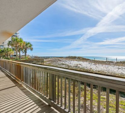 The view from our deck. Steps away from the sand and water. Incredible views
