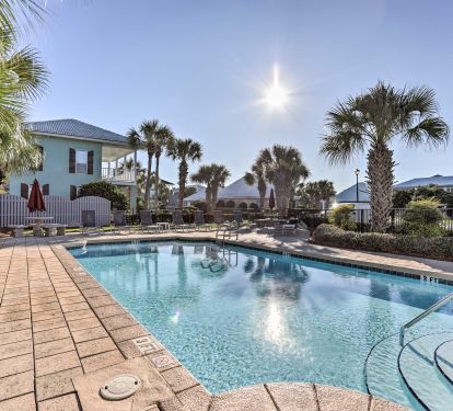 ...or take a dip in the neighborhood's small heated pool near the tennis courts