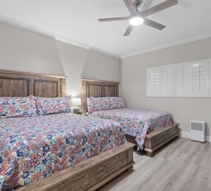 Guest Bedroom with 2 Queen Beds, Smart TV, and Private Bathroom