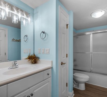 Master bathroom has a bathtub with available shower