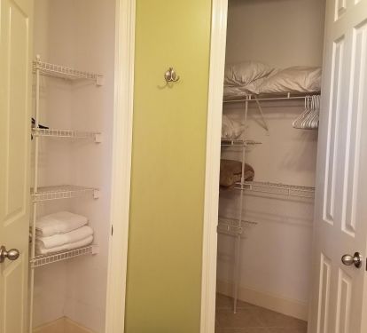 walk in closet in Master Bath plus linen closet
