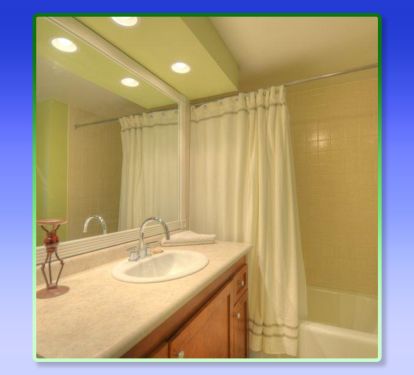 The second bath has a shower/tub combination.