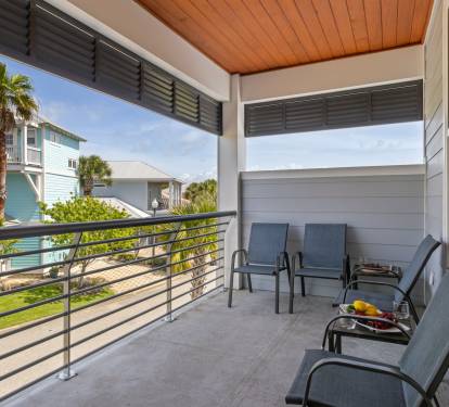 Covered Balcony with Seating