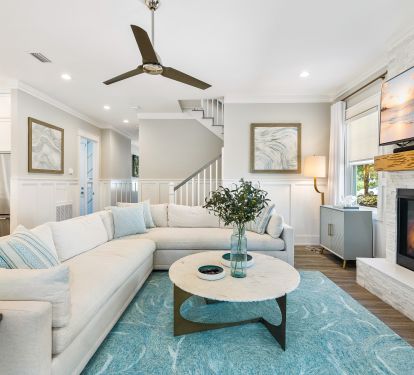Open living room- Gas fireplace