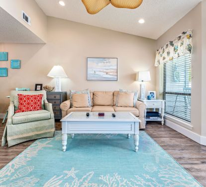 Living Room with queen sleeper sofa