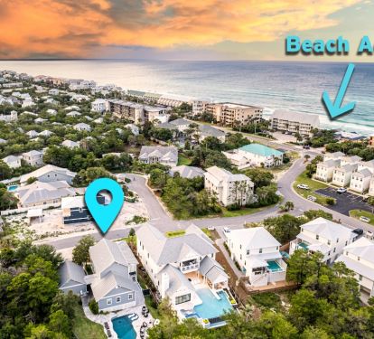 Only a 3 minute walk to beautiful private deeded beach