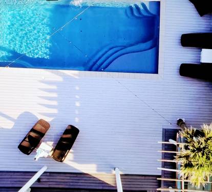 Top Deck View of the Backyard Oasis