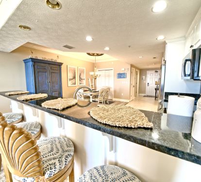 Bar with Italian Sea Sheel bar stools