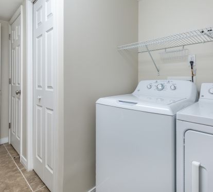 Full size laundry room.