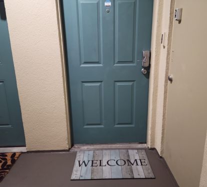 Welcome to our condo. Ring doorbell