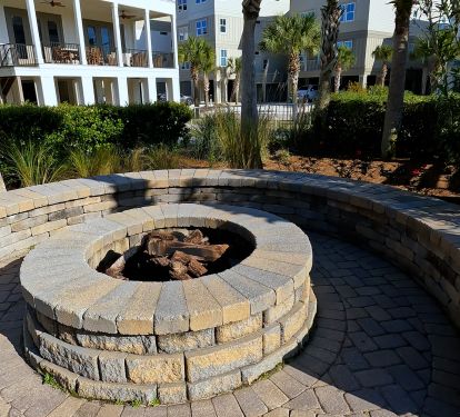 Cottages at Romar C3 Pool Area Fire Pit