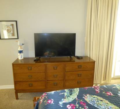 Primary bedroom with 55 in. Smart TV