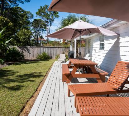 Relax   And let your pup do the same in the fenced back yard.